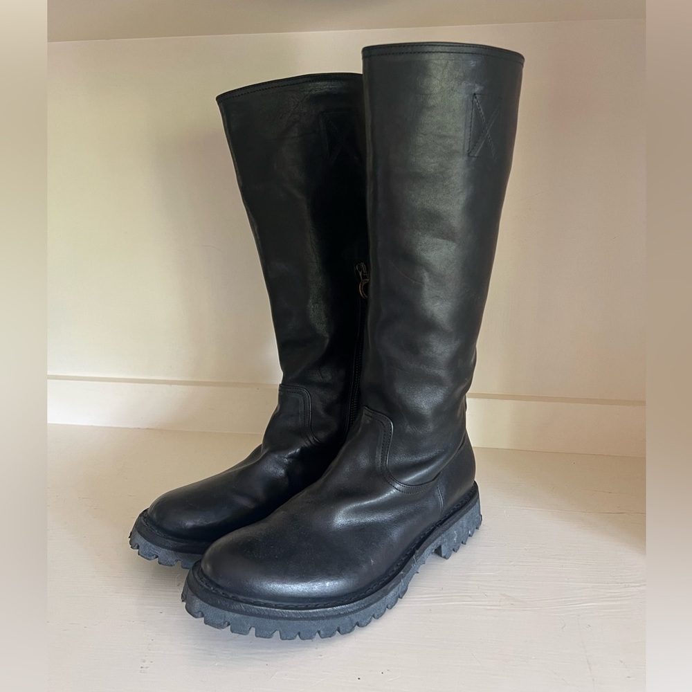$720 Fiorentini + Baker Engy Eternity Massive Tall Leather Boots - Size 40